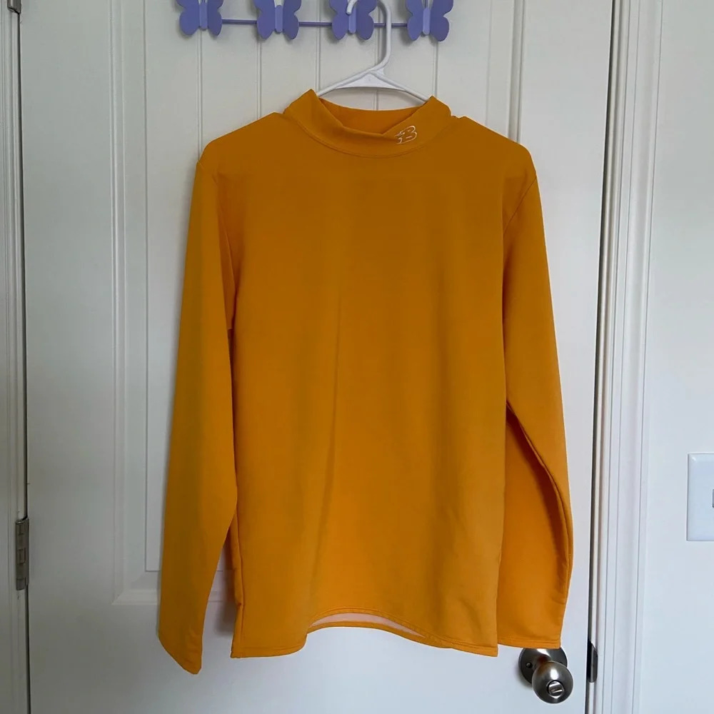Boombah girl’s yellow turtleneck long sleeve active shirt — XL‎